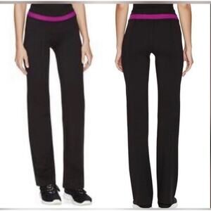 Spanx Power High Rise Black Bootcut Flare Leggings Active Gym Womens Medium